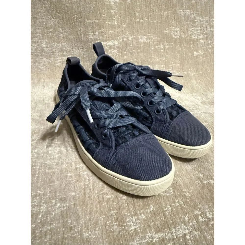 Koolaburra by UGG Kids Kellen Low Top Lace Denim Sneaker Shoes Blue Size 6